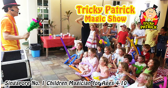 magic show for birthday party at home by magician singapore tricky patrick