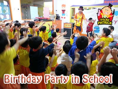 magic show for birthday party in school by magician singapore tricky patrick