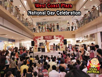 magician singapore tricky patrick at west coast plaza for national day celebration magic show